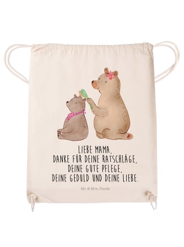 Mr. & Mrs. Panda Jutebeutel Bär Kind mit Spruch in Creme