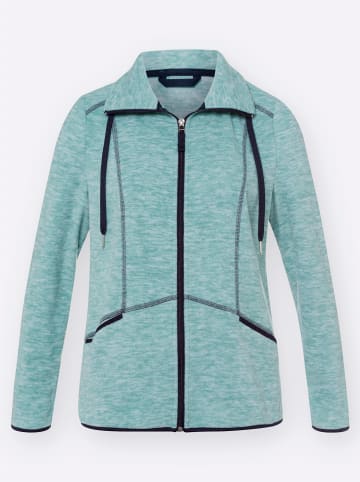 Sieh an! Fleece-Jacke in salbei-meliert