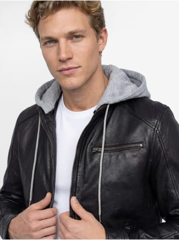 Finshley & Harding Lederjacke in schwarz