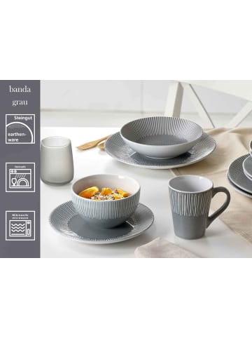 Ritzenhoff & Breker 6er Set Dessertteller Banda ø 21 cm in Grau