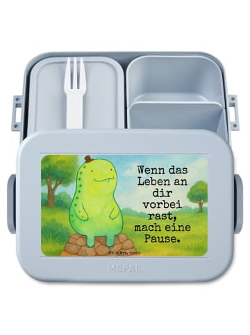 Mr. & Mrs. Panda Frischhaltedose Schildkröte Pause Design mit Sp... in Blau Pastell