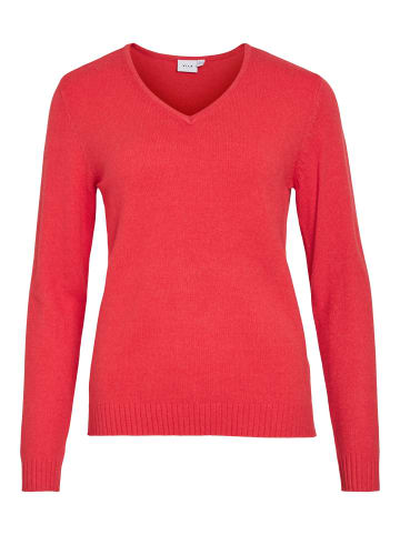 Vila Strickpullover in Hibiscus