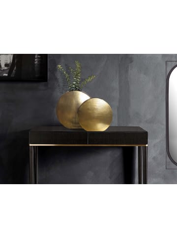 FineBuy Blumentopf in Gold / Aluminium / 35x14x34