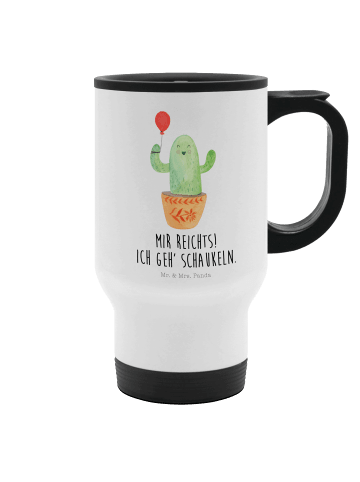 Mr. & Mrs. Panda thermos tasse Kaktus Luftballon mit Spruch in Weiß