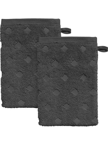 Erwin Müller Frottier Waschhandschuh 2er-Pack Baden-Baden in anthrazit