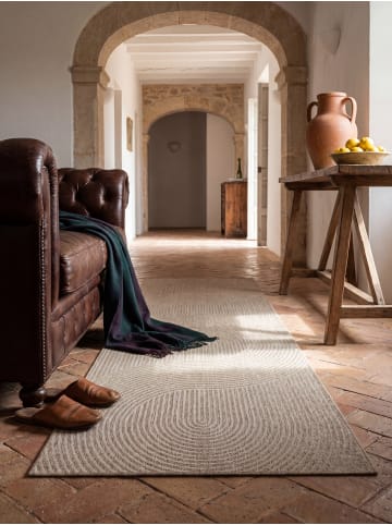 KADIMA DESIGN Läufer Geometrisch flachgewebt pflegeleicht Wohnzimmer Flur in Beige