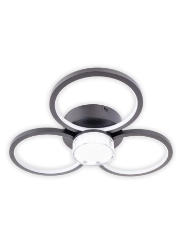 näve LED Deckenleuchte "CIMO" in schwarz - (L)43.6 cm x (B)43.6 cm x (H)9 cm - EEK E