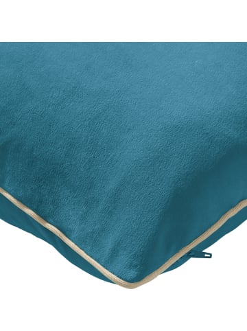 Erwin Müller Nicky-Velours, Samt Kissenhülle 2er-Pack Manchester in petrol