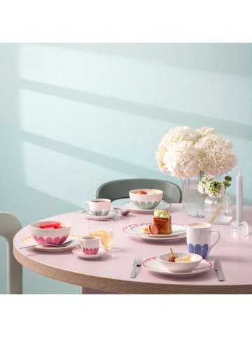 Villeroy & Boch 6er Set Henkelbecher Fleur Couleur 290 ml in Bleu