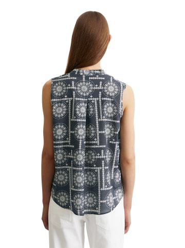 Marc O'Polo Ärmellose Print-Bluse flared in multi/ muted blue