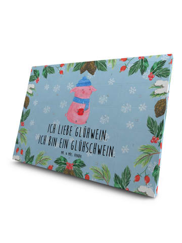 Mr. & Mrs. Panda Advents-Teekalender Schwein Glühwein mit Spruch in Eisblau