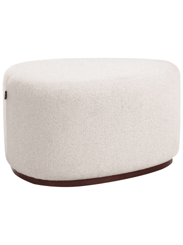 Beliani Pouf SACO in Beige - (W) 57 x (H) 45 x (L) 78 cm