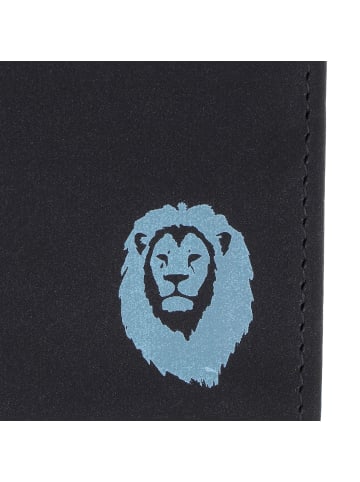 oxmox New Cryptan Geldbörse RFID Schutz 12 cm in schwarz-freedom lion cyan
