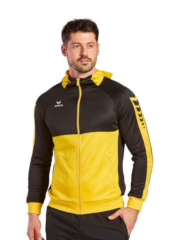 erima Six Wings Trainingsjacke mit Kapuze in gelb/schwarz