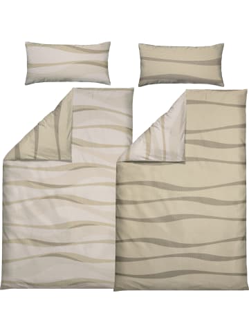 Erwin Müller Seersucker Wendebettwäsche Sparpaket 4-teilig in beige