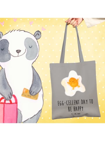 Mr. & Mrs. Panda Tasche Spiegelei Ei mit Spruch in Light Grey