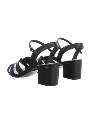 Ital-Design High-Heel Sandalette in Schwarz