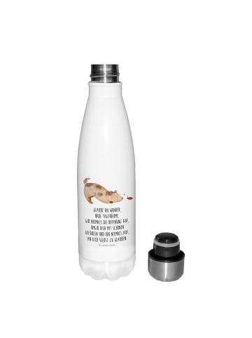 Mr. & Mrs. Panda Thermosflasche Hund Marienkäfer mit Spruch in Weiß