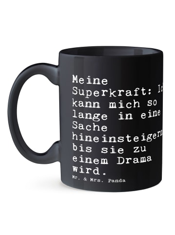 Mr. & Mrs. Panda Tasse Meine Superkraft: Ich kann... mit Spruch in Schwarz