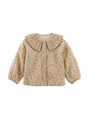 Hessnatur Hessnatur Musselin Shirt Rüschkragen aus reiner Bio-Baumwolle in goldsand