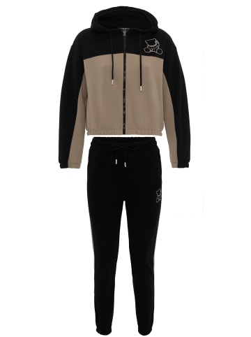 Tom Barron Trainingsanzug Freizeit Trainingsanzug Reißverschluss in black