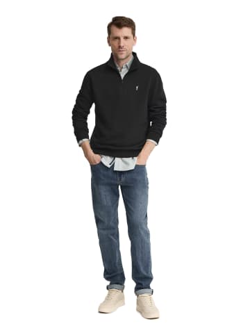 Polo Club Sweatshirt RIGBY GO SWEAT ZIPPER NECK VO in Schwarz