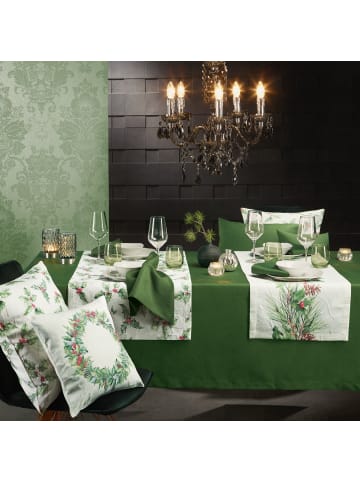 Erwin Müller Kissenhülle, abgepasst in grün-rot