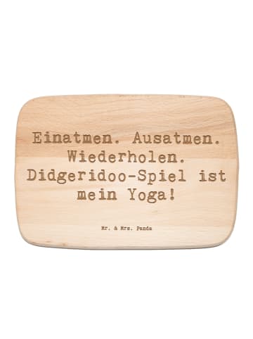 Mr. & Mrs. Panda Holzbrett Spruch Didgeridoo Yoga mit Spruch in Transparent
