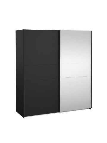 ebuy24 Schiebetürenschrank Como (2-türig) Schwarz 179 x 67 cm