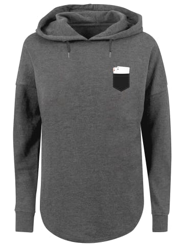 F4NT4STIC Oversized Hoodie Pocket with Cards in charcoal