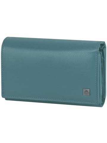 Greenburry Spongy Geldbörse Leder 15,5 cm in petrol
