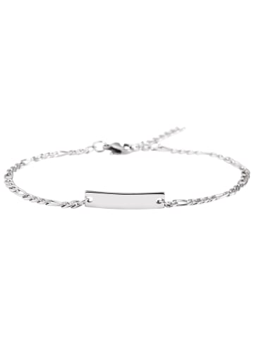 Adeliás Unisex Armband – Panzerarmband aus Edelstahl 18 cm in silber