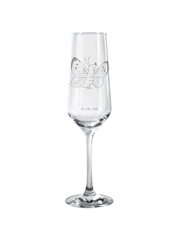 Mr. & Mrs. Panda Sektglas Schmetterling Zitronenfalter ohne Spruch in Transparent