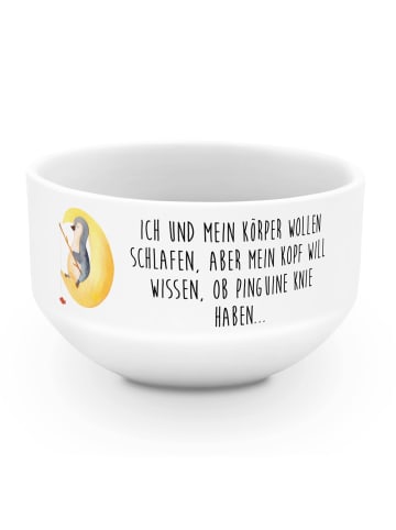 Mr. & Mrs. Panda Müslischale Pinguin Mond mit Spruch in Weiß