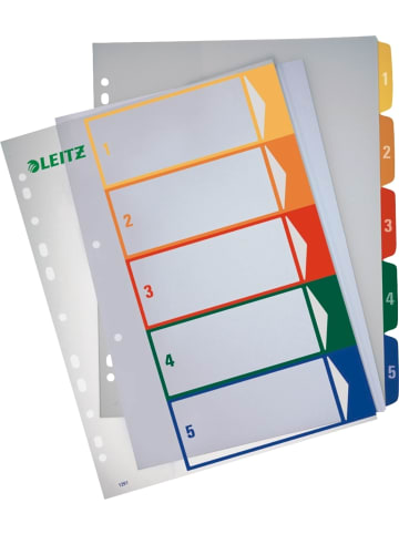 Leitz Register A4 1-5 PP farbig bedruckbar