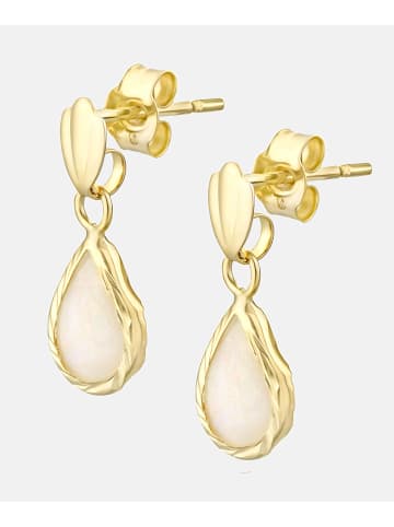 Vanlere Ohrhänger aus 375 Gelbgold mit Opal