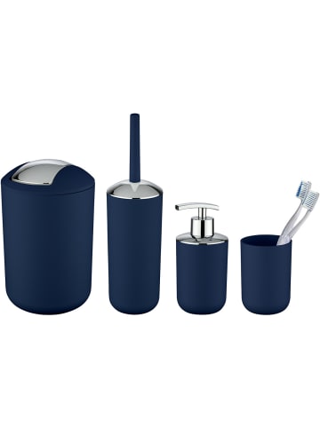 Wenko Bad-Accessoire-Set Brasil Dunkelblau 4-teilig in Blau - Dunkelblau