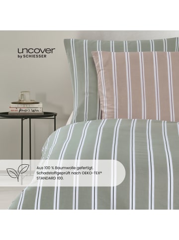UNCOVER BY SCHIESSER Renforcé-Bettwäsche-Set Colorado in Grün