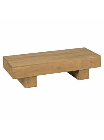 KADIMA DESIGN Couchtisch Massivholz, 120 cm, Landhaus, handgefertigt in Beige