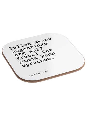 Mr. & Mrs. Panda Untersetzer für Gläser Fallen meine Augenringe ... in Weiß