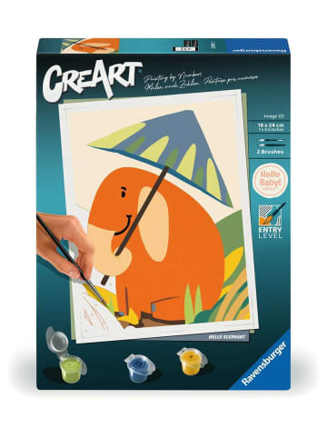 Ravensburger Malprodukte CreArt Hello Baby - Elefant CreArt Adults Trend Ab 12 Jahre in bunt