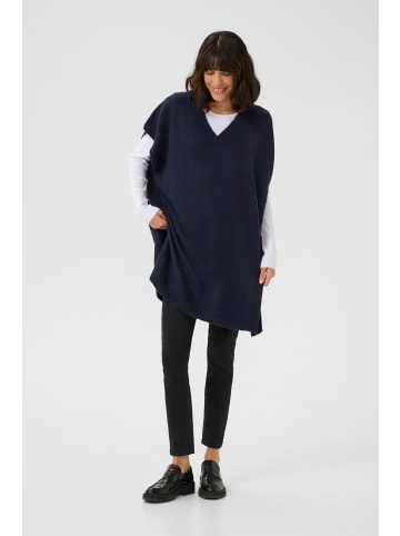 Kaffe Poncho KAannetta Loose fit in Midnight Marine
