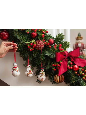 Villeroy & Boch 3-tlg. Ornamente Schneemann Nostalgic Ornaments in Bunt – in bunt