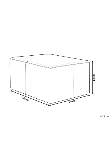 Beliani Regenschutzhülle CHUVA in Grau - (W) 169 x (H) 83 x (L) 88 cm
