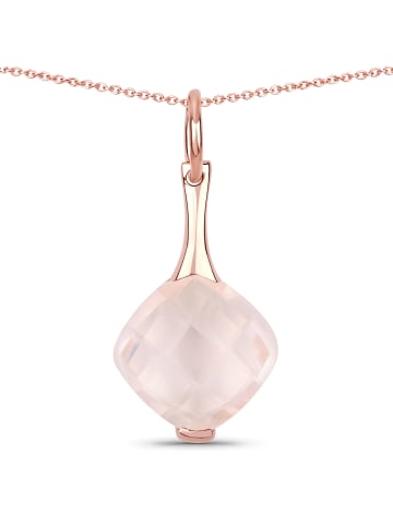 Rafaela Donata Kette Sterling Silber Rosenquarz in roségold