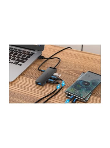 Wisam® USB Hub 4-Port 3.0 USB Verteiler USB Splitter 1 Meter