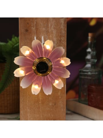 MARELIDA LED Solar Blume Hängedeko Lichtsensor D: 14cm in rosa