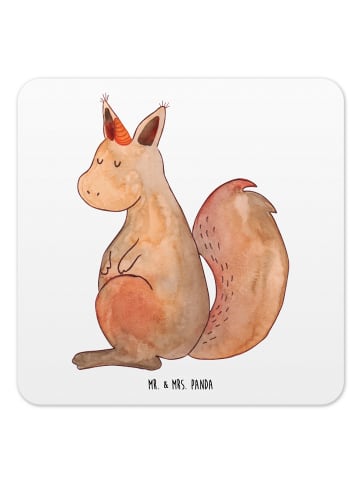 Mr. & Mrs. Panda Untersetzer Einhorn Glauben ohne Spruch in Weiß