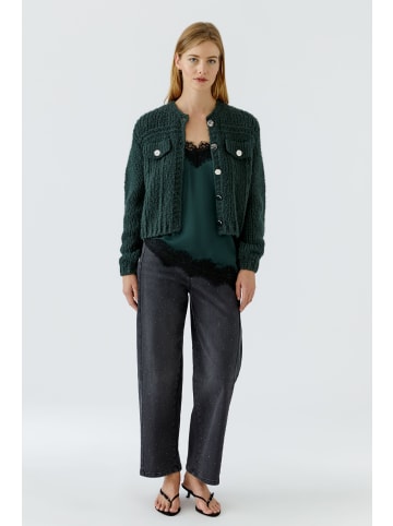 Oui Strickjacke in scarab
