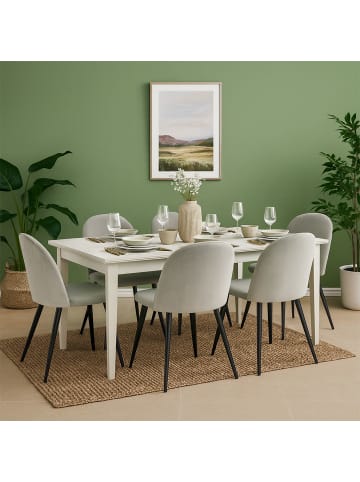 ebuy24 Essgruppe Venedig (7-teilig) Grau 95 x 276 cm